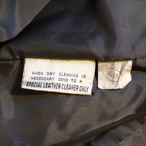 Vintage Bermans Womens Leather Suede Jacket Size 16 Gray w/Black Trim - Picture 9 of 12